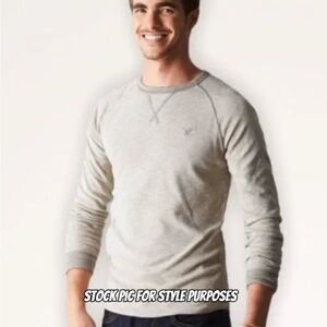 American Eagle Shirt Mens Large Light Beige‎ Lightweight Long Sleeve  (D92)